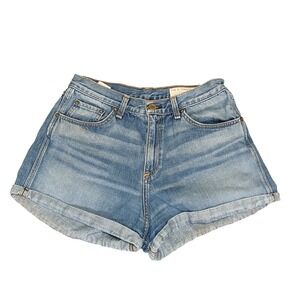 Rag & Bone Women's Sz 28‎ High Rise Shorts Denim Cuffed Medium Wash Jean